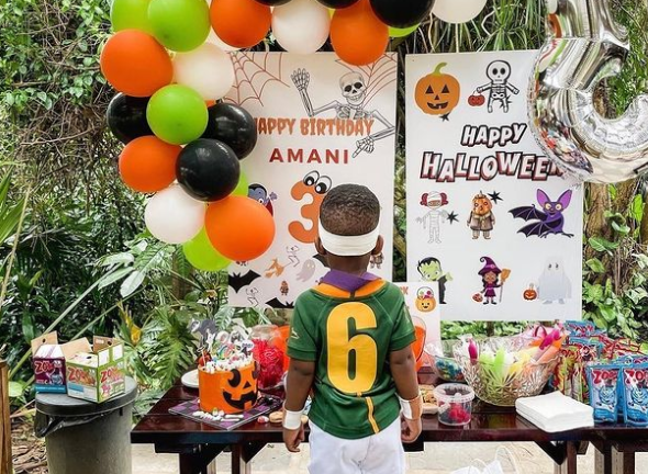 This young fan dressed up as Siya Kolisi for his third birthday.