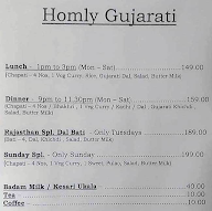 Homely Gujarat menu 1