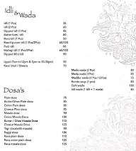 Anna Idli menu 1