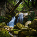 White waterfall