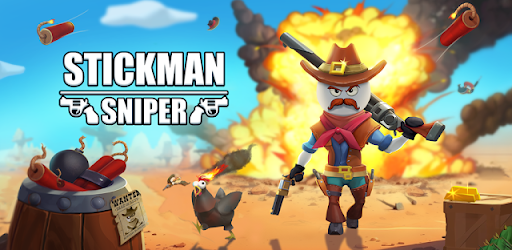 Stickman Sniper: Western gun