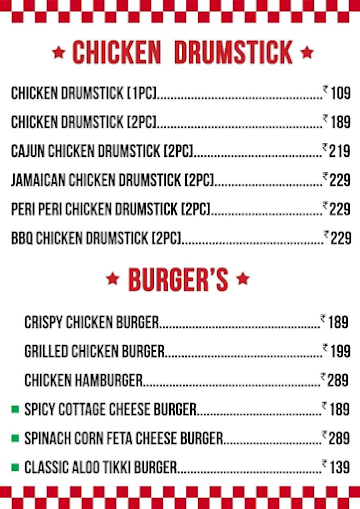 KO Fried Chicken menu 