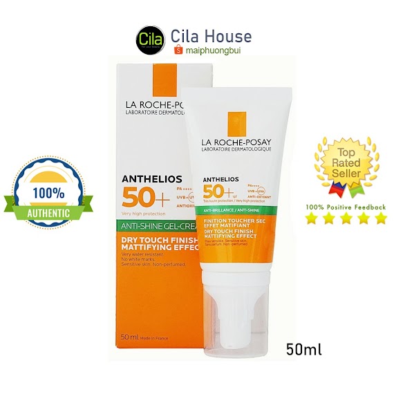 Kem Chống Nắng La Roche Posay Anthelios Anti - Shine Dry Touch Gel Cream Spf 50+ Cho Da Dầu - Cila House