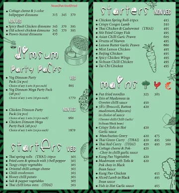 Oodles Noodles menu 