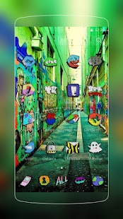 Street Graffiti Green Comic - náhled