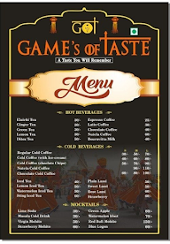 Game's Of Taste menu 5