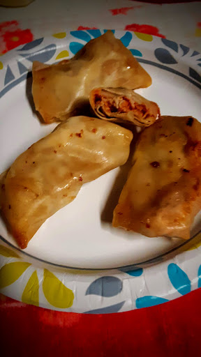 Just done baked ground turkey egg roll appetizers are so yummy w/ a taco-sour cream mix. 