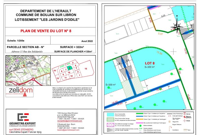  Vente Terrain à bâtir - à Boujan-sur-Libron (34760) 