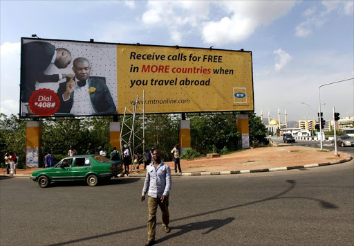 An MTN billboard in Abuja, capital of Nigeria.