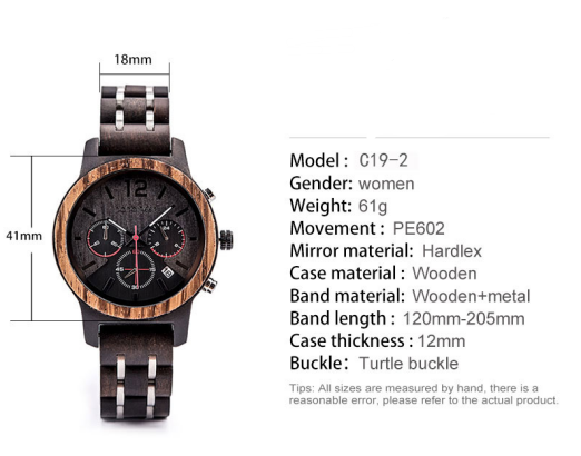 Title 2, Montre en bois décontractée pour homme. Éléganc...