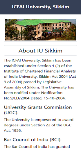 ICFAI University Sikkim Admission