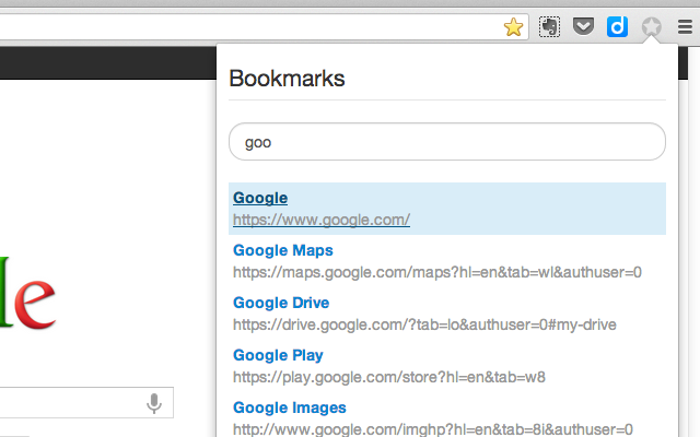 Search Bookmarks for Chrome Preview image 0