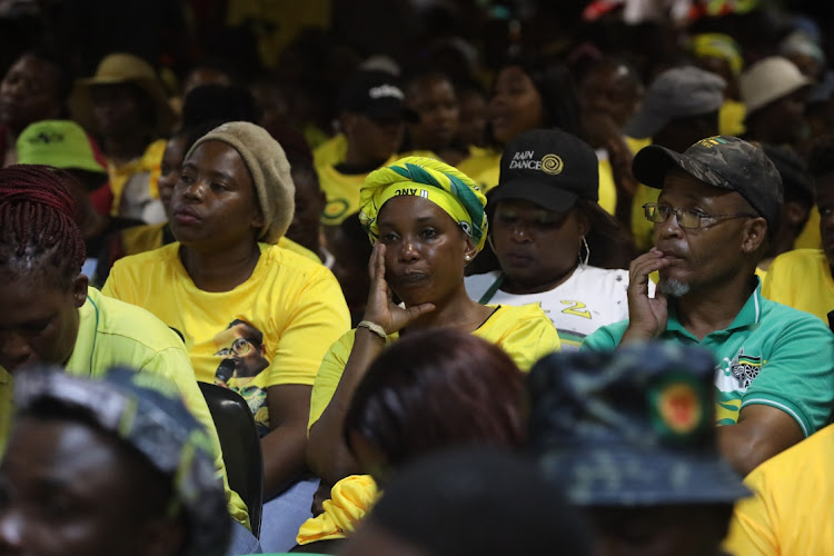 Young ANC supporters listened attentively to party president Cyril Ramaphosa while he delivered the Peter Mokaba memorial lecture.