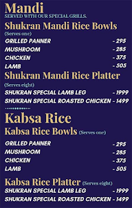 Habibi Biriyani menu 5