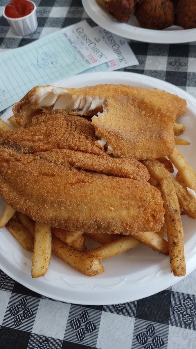 Fried fish and fries