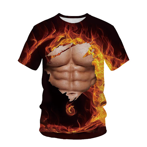 Title 24, Muscle Mens Popular Trendy T-shirt 3D Digital ...