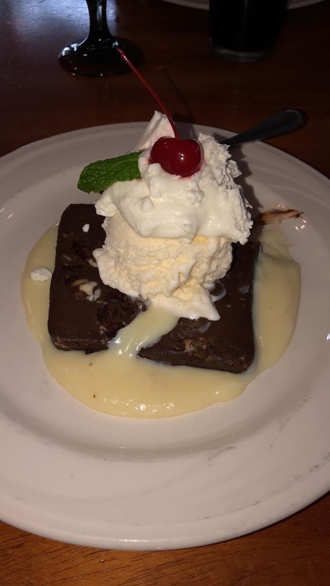 Gluten free brownie at Berett’s