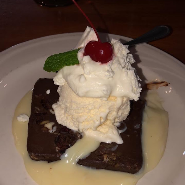 Gluten free brownie at Berett’s