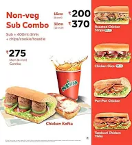 Subway menu 5