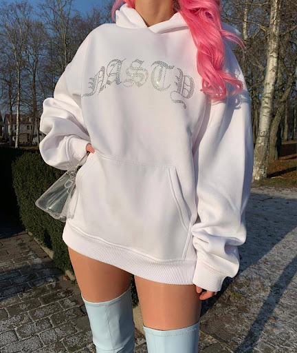 Title 2, Womens All-match Large Pocket Rhinestone Sweat...