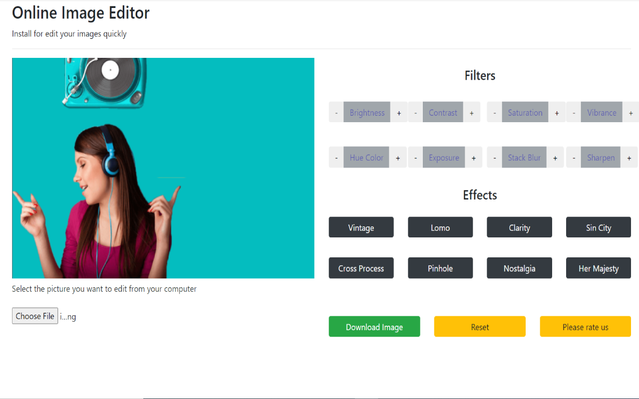 Online Photo Editor : Edit pictures online Preview image 0