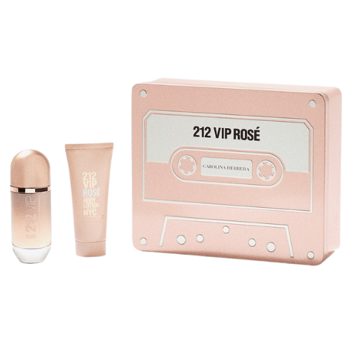 Bộ nước hoa Nữ Carolina Herrera 212 VIP Rose YL_Set EDP80ml+ Body Lotion 100ml_TGNH