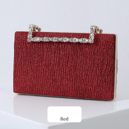 Title 3, Elegant pleated evening bag for women. A stylis...