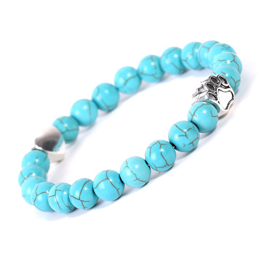 Title 3, Tigers Eye & Indian Onyx Dog Paw Bracelet