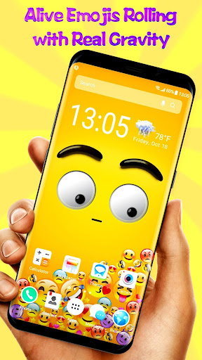 PC u7528 3D Rolling Emoji Gravity Live Wallpaper & Launcher 2