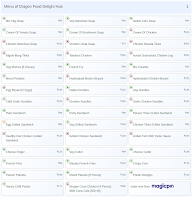 Dragon Food Delight Hub menu 1