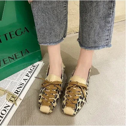 Title 5, Sapatos Peas Femininos Outono Novo Uma perna Pr...