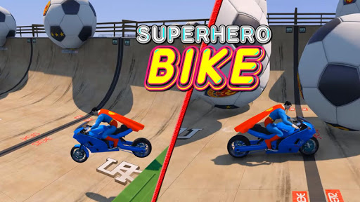 Superhero Tricky bike race (kids games)