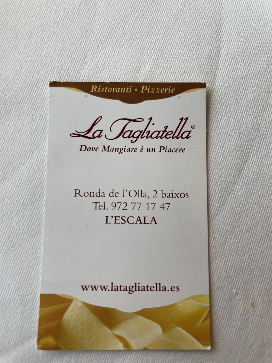 Gluten-Free at Restaurant La Tagliatella