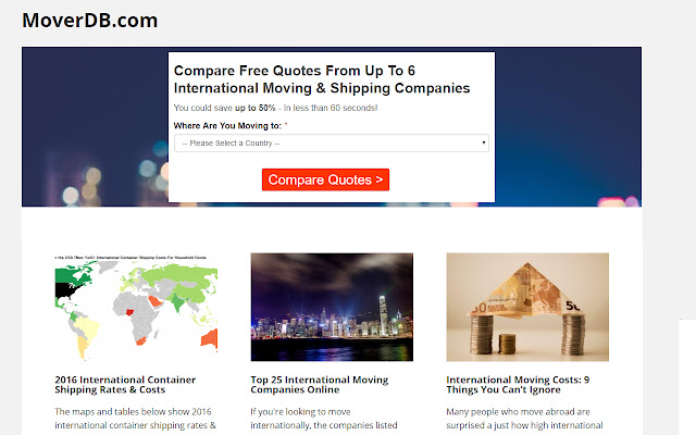 MoverDB.com chrome extension