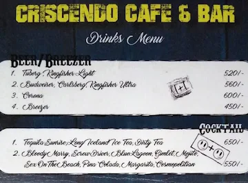 Criscendo Cafe & Bar menu 