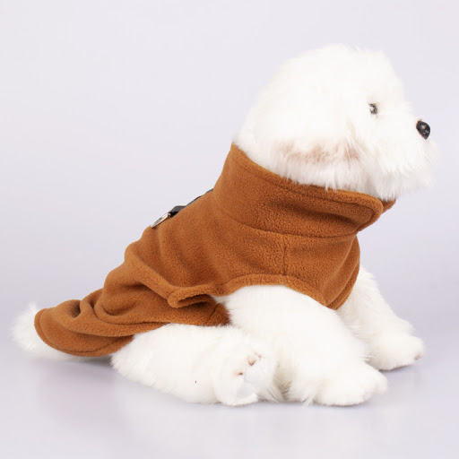 Title 6, Pet Dogs Standing Collar Thickened Solid Color ...