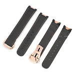 Black rose gold buckle