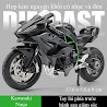 Mô Hình Xe Mô Tô Kawasaki Ninja H2R Bằng Hợp Kim Nguyên Khối Có Nhạc Và Đèn Tỷ Lệ 1:12