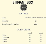 Biryani Box menu 2