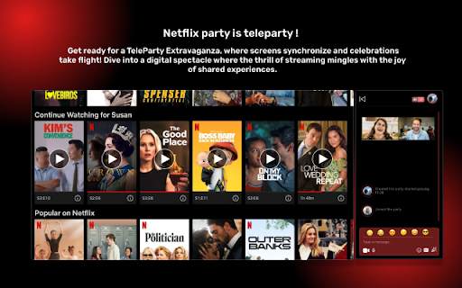 Netflix party is now teleparty