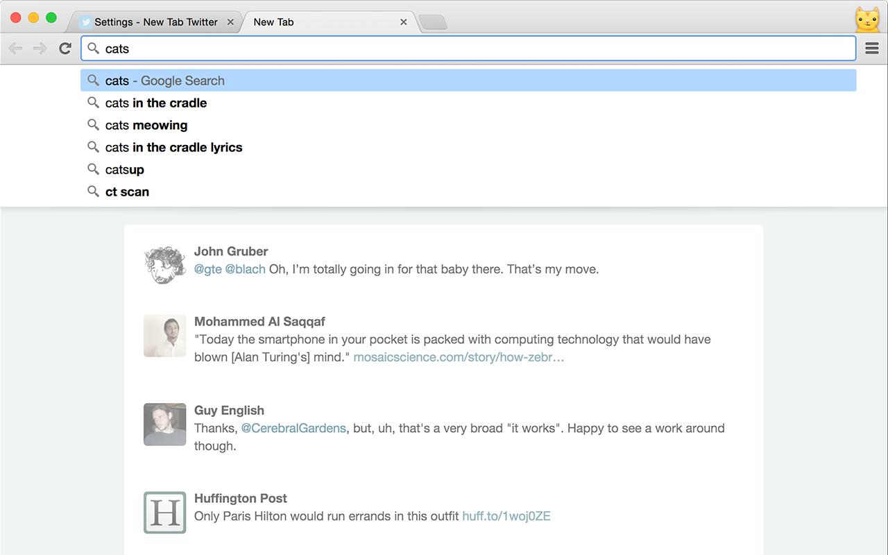 New Tab Twitter Preview image 0