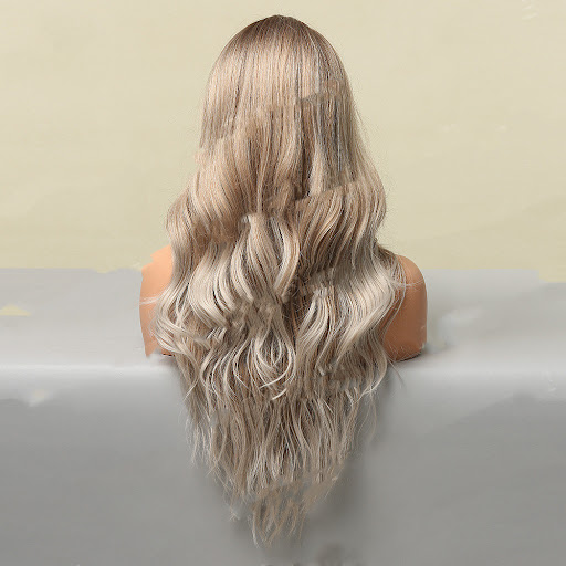 Title 2, Womens Long Curly Hair Wig Without Bangs Wig M...