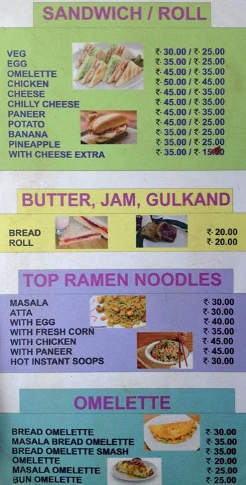 Juiceca menu 