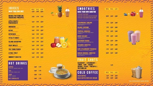 BonJuz menu 