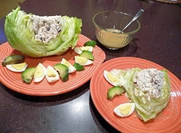 CAESAR-COBB STYLE CHIX LETTUCE WEDGES with RAISINS