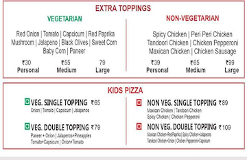 Urbn Pizza menu 