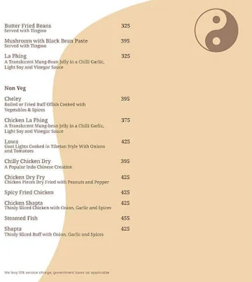 Yeti - The Himalayan Kitchen menu 