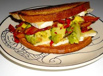 Fancy Nancy's Sun Dried Tomato, Avocado, Bacon, and Brie Sammie