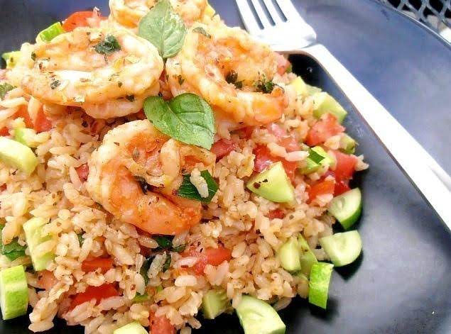 Mediterranean Shrimp & Rice Salad