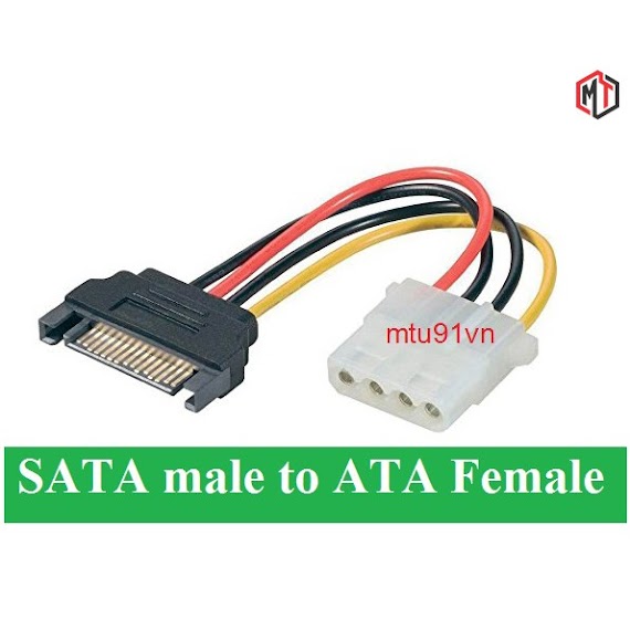 Cáp Chuyển Nguồn Sata Sang Ata 4Pin Dài 20Cm